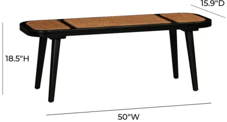 TOV Furniture Emilia Cane Bench