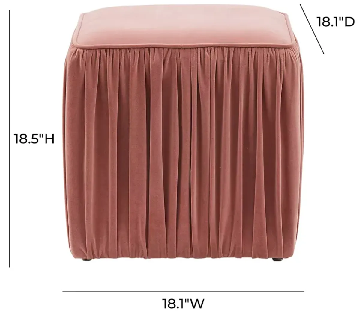 TOV Furniture Morgan Pleated Ottoman