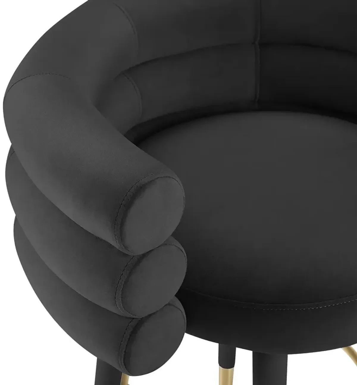 TOV Furniture Betty Black Velvet Barstool