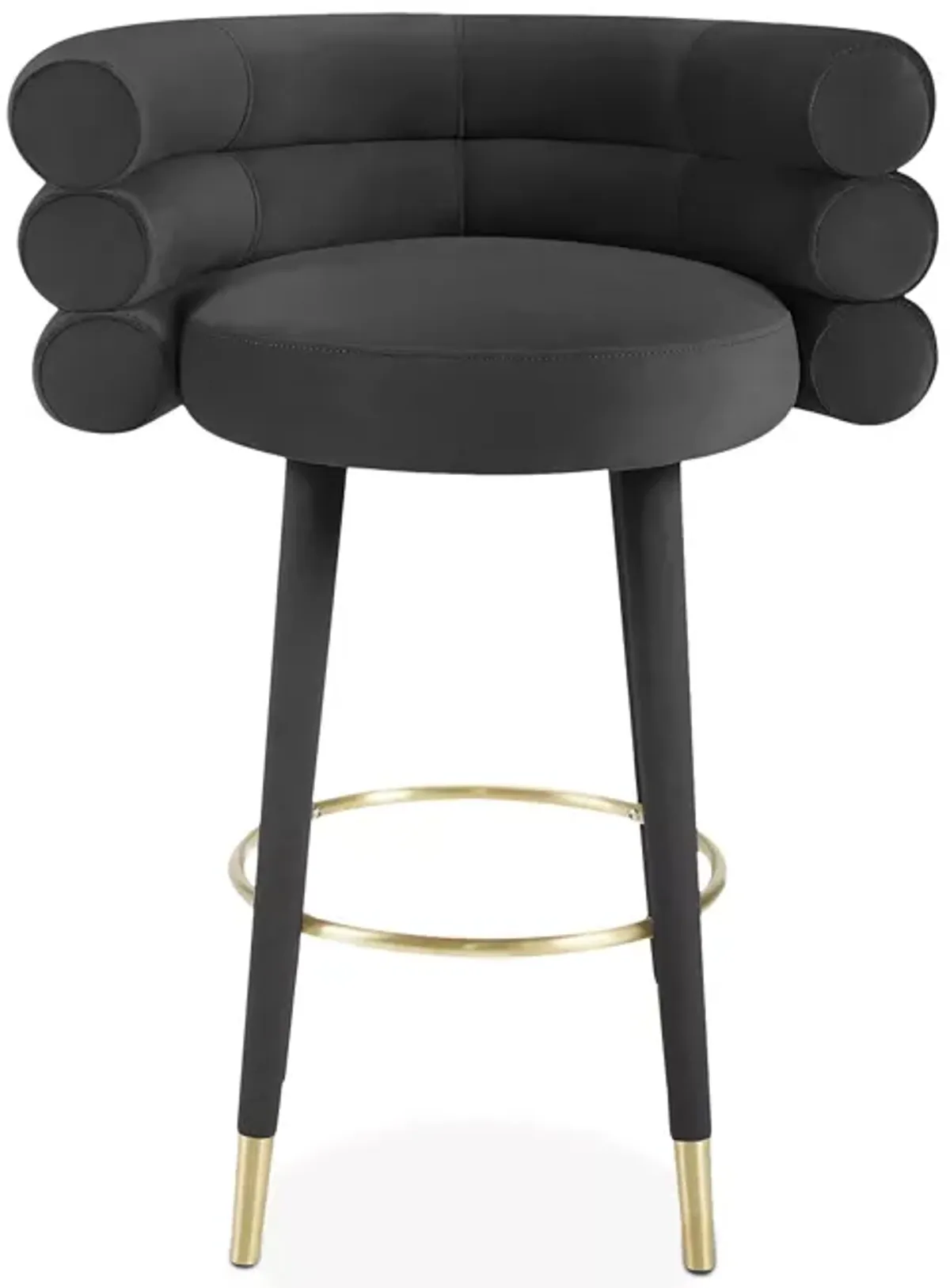 TOV Furniture Betty Black Velvet Barstool