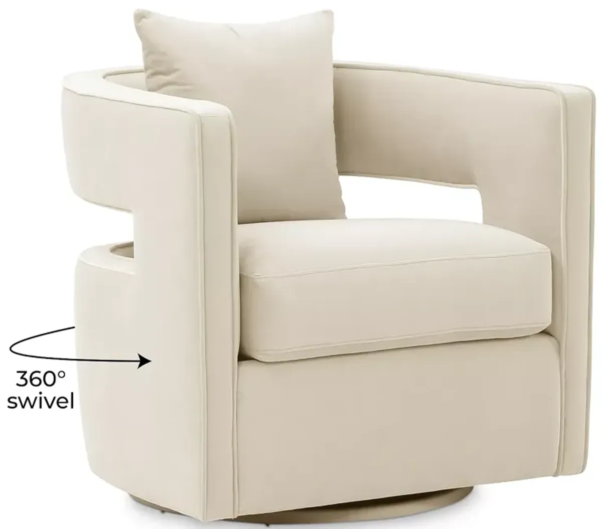 TOV Furniture Kennedy Velvet Swivel Chair