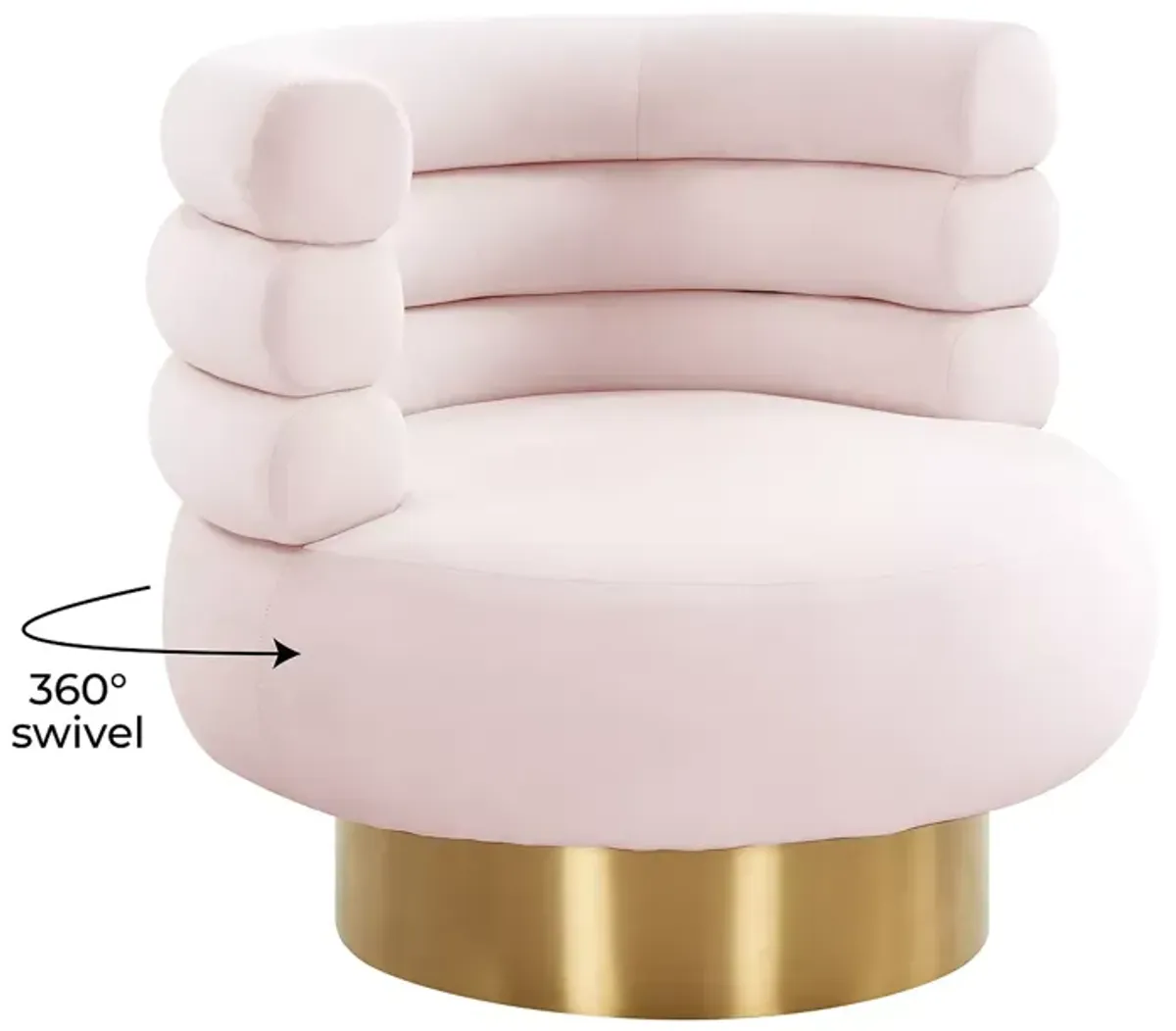 TOV Furniture Naomi Velvet Swivel Chair