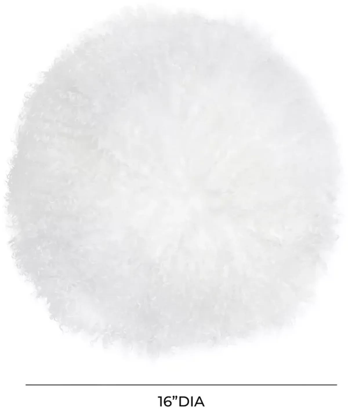 TOV Furniture Round New Zealand Sheepskin Pillow, 16"