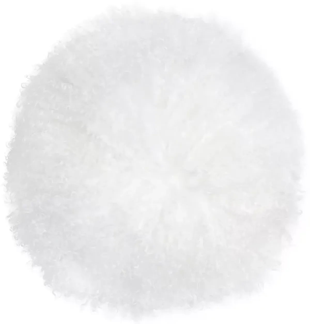 TOV Furniture Round New Zealand Sheepskin Pillow, 16"