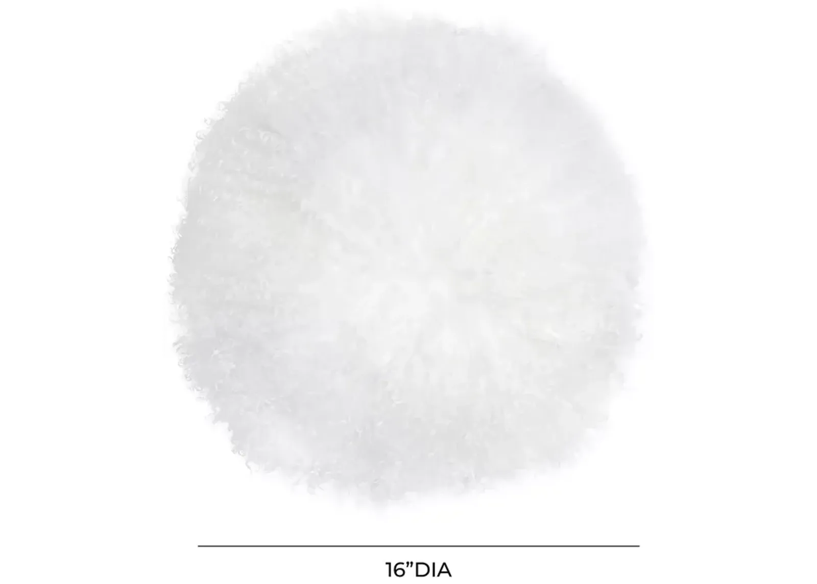 TOV Furniture Round New Zealand Sheepskin Pillow, 16"