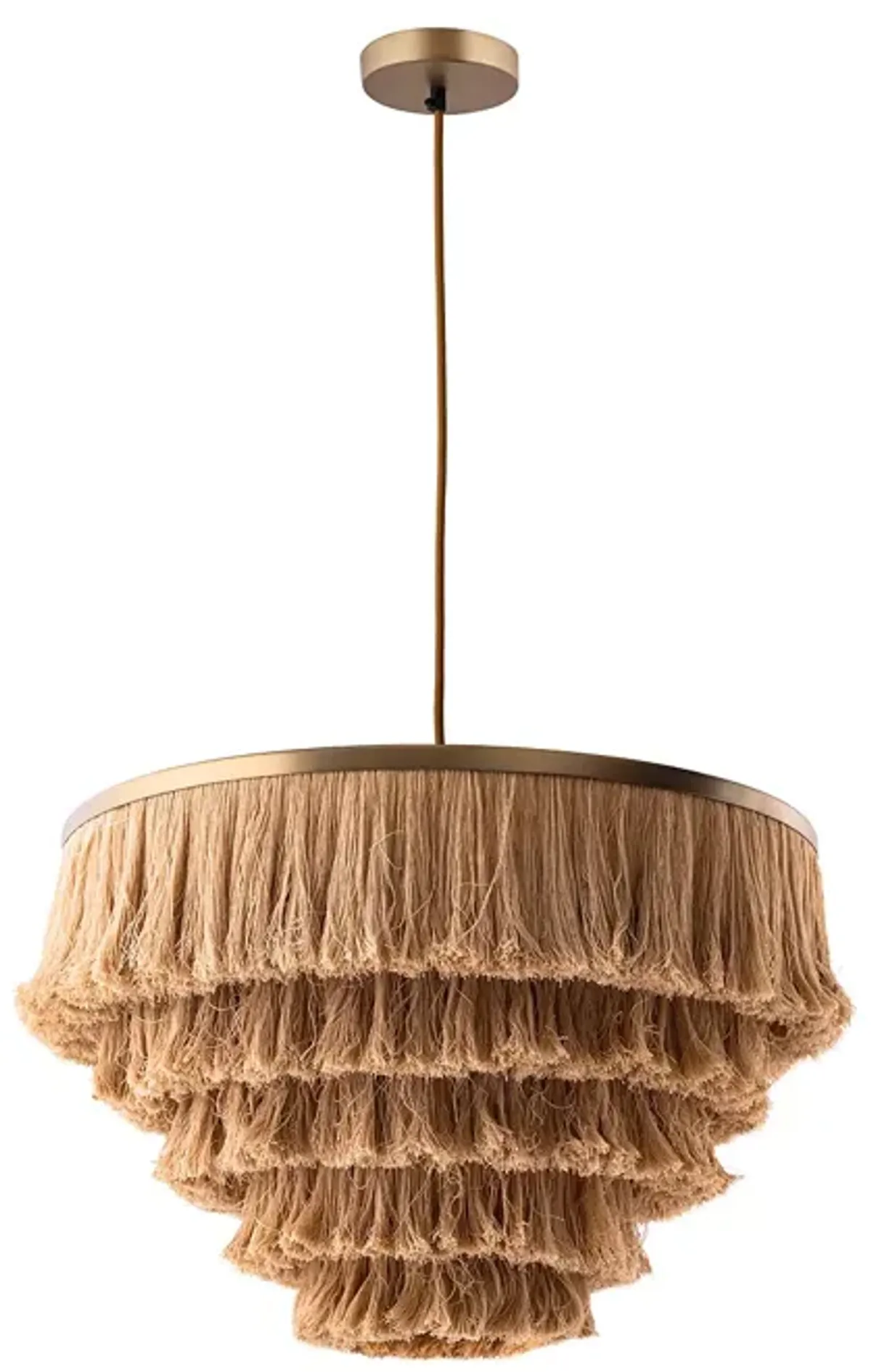 TOV Furniture Sarai Natural Fringe Pendant