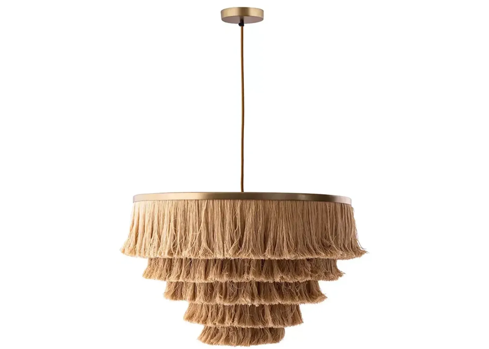 TOV Furniture Sarai Natural Fringe Pendant