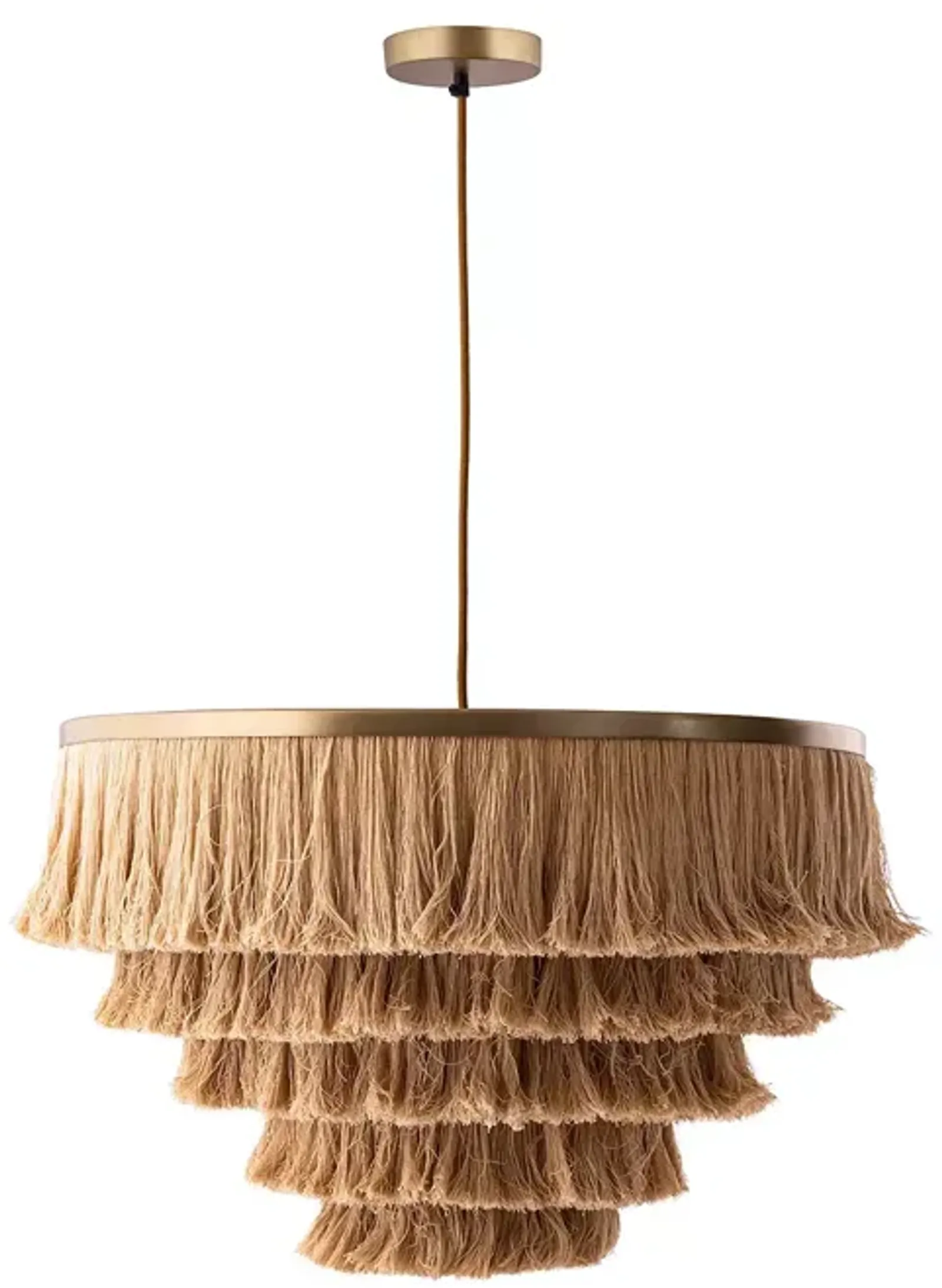 TOV Furniture Sarai Natural Fringe Pendant