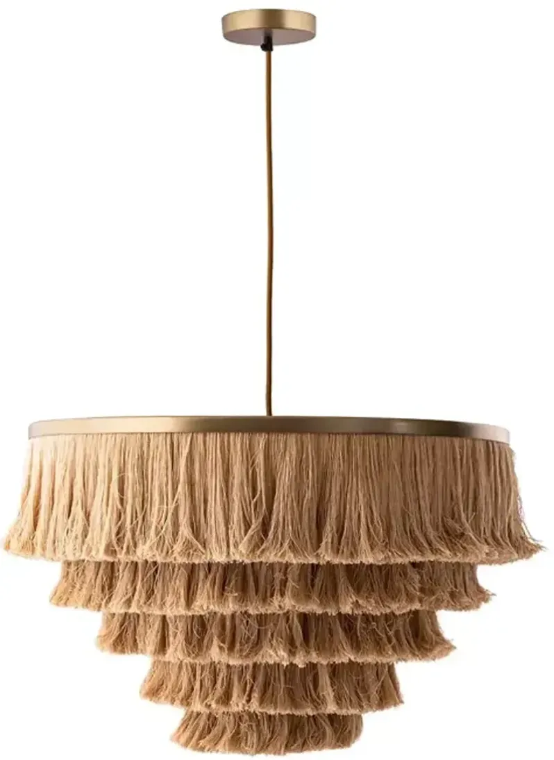 TOV Furniture Sarai Natural Fringe Pendant