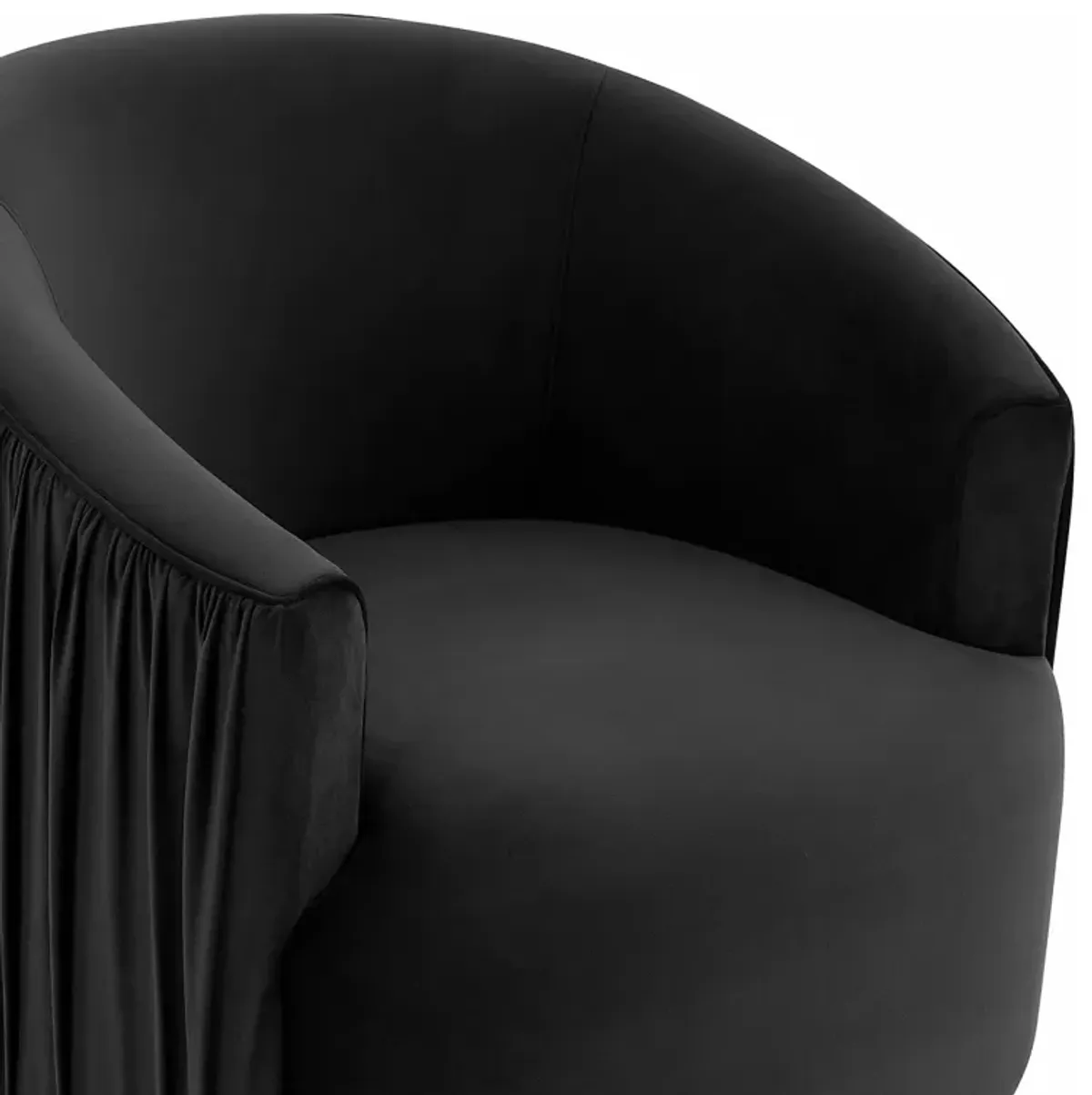 TOV Furniture London Pleated Velvet Swivel Chair