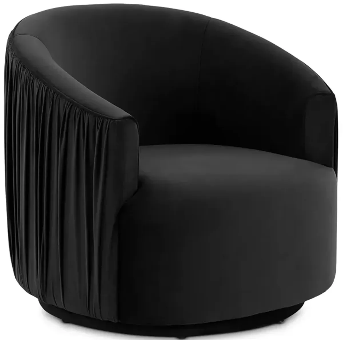 TOV Furniture London Pleated Velvet Swivel Chair