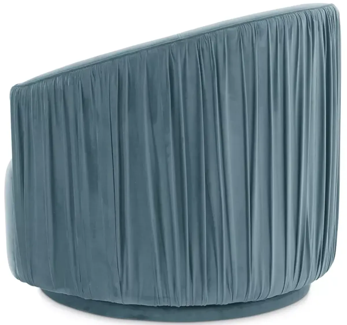 TOV Furniture London Pleated Velvet Swivel Chair