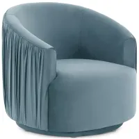 TOV Furniture London Pleated Velvet Swivel Chair