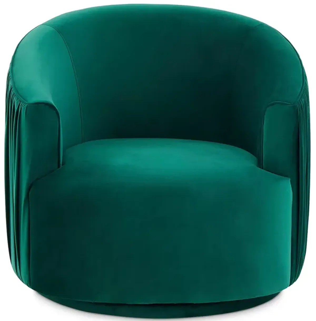 TOV Furniture London Pleated Velvet Swivel Chair