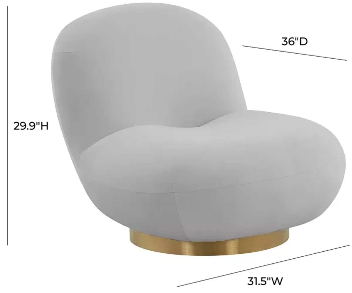 TOV Furniture Emily Velvet Swivel Chair