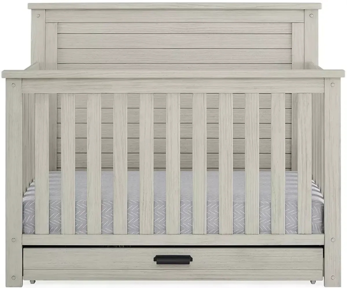 Delta Children Simmons Kids Caden 6 in 1 Convertible Crib with Trundle Drawer