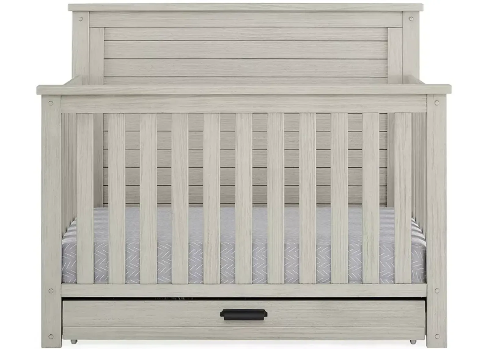 Delta Children Simmons Kids Caden 6 in 1 Convertible Crib with Trundle Drawer