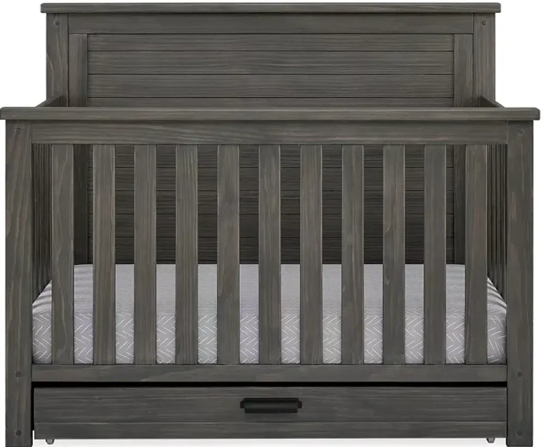 Delta Children Simmons Kids Caden 6 in 1 Convertible Crib with Trundle Drawer