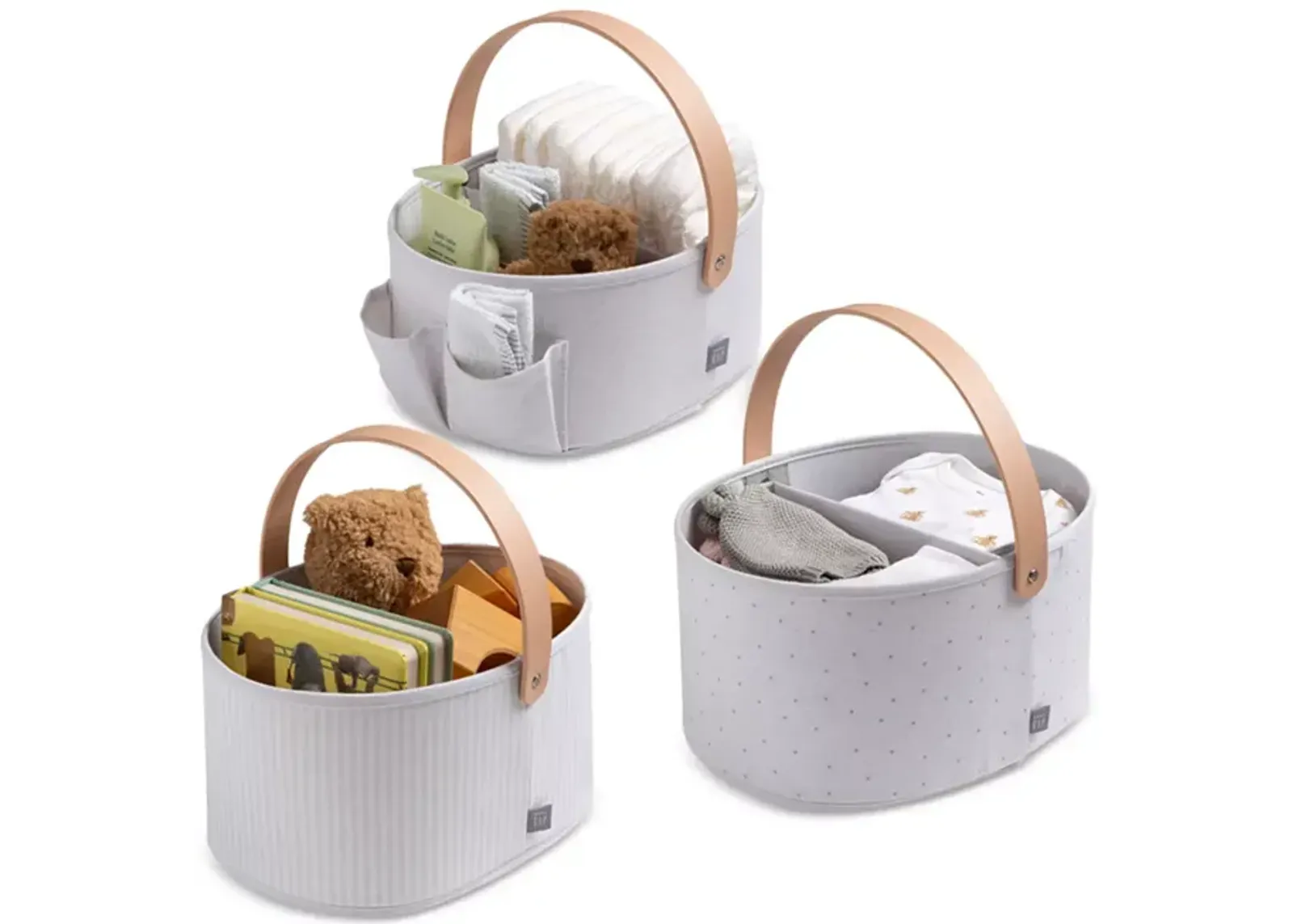 Delta Children babyGap by Delta Children 3-Pack Nested Fabric Storage Bins with Handles