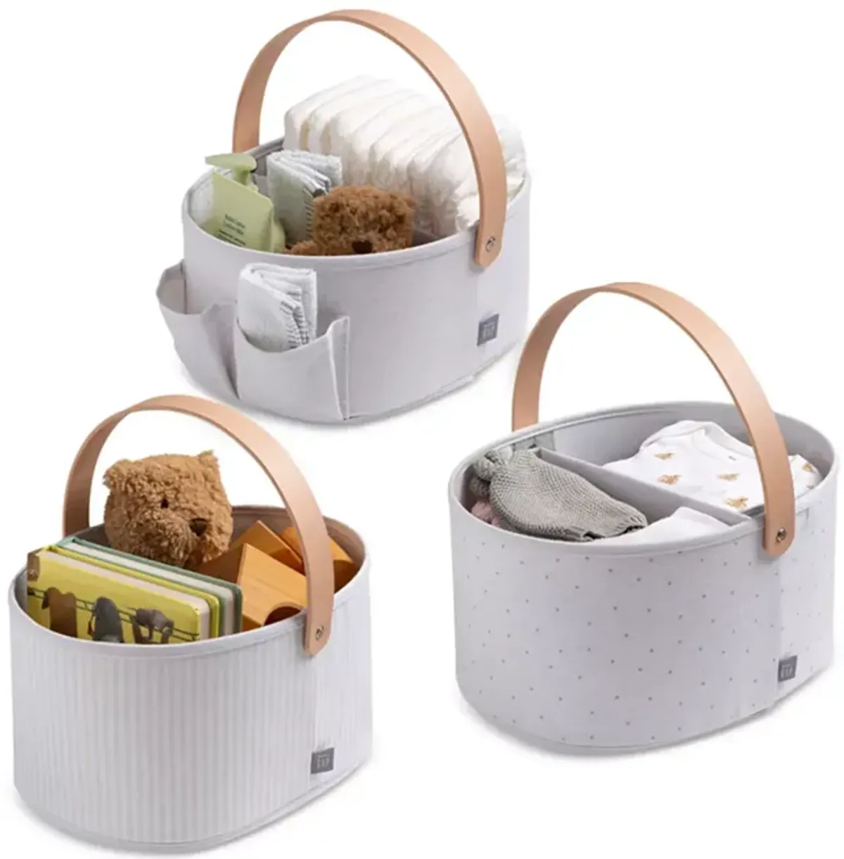 Delta Children babyGap by Delta Children 3-Pack Nested Fabric Storage Bins with Handles