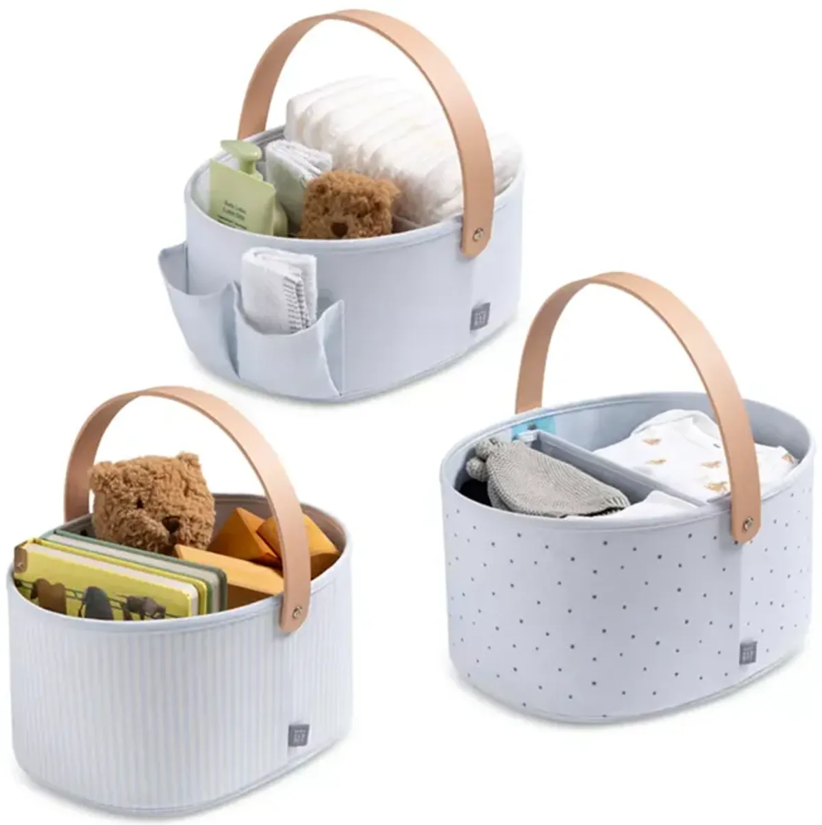 Delta Children babyGap by Delta Children 3-Pack Nested Fabric Storage Bins with Handles