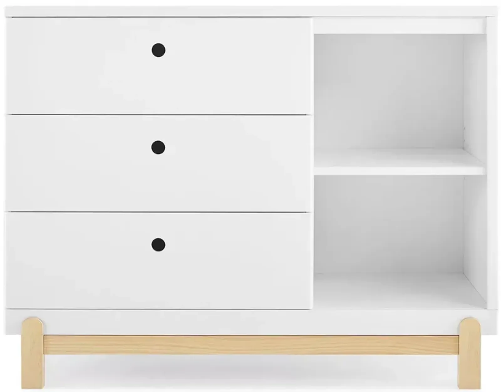 Delta Children Poppy 3 Drawer Dresser with Cubbies and Interlocking Drawers