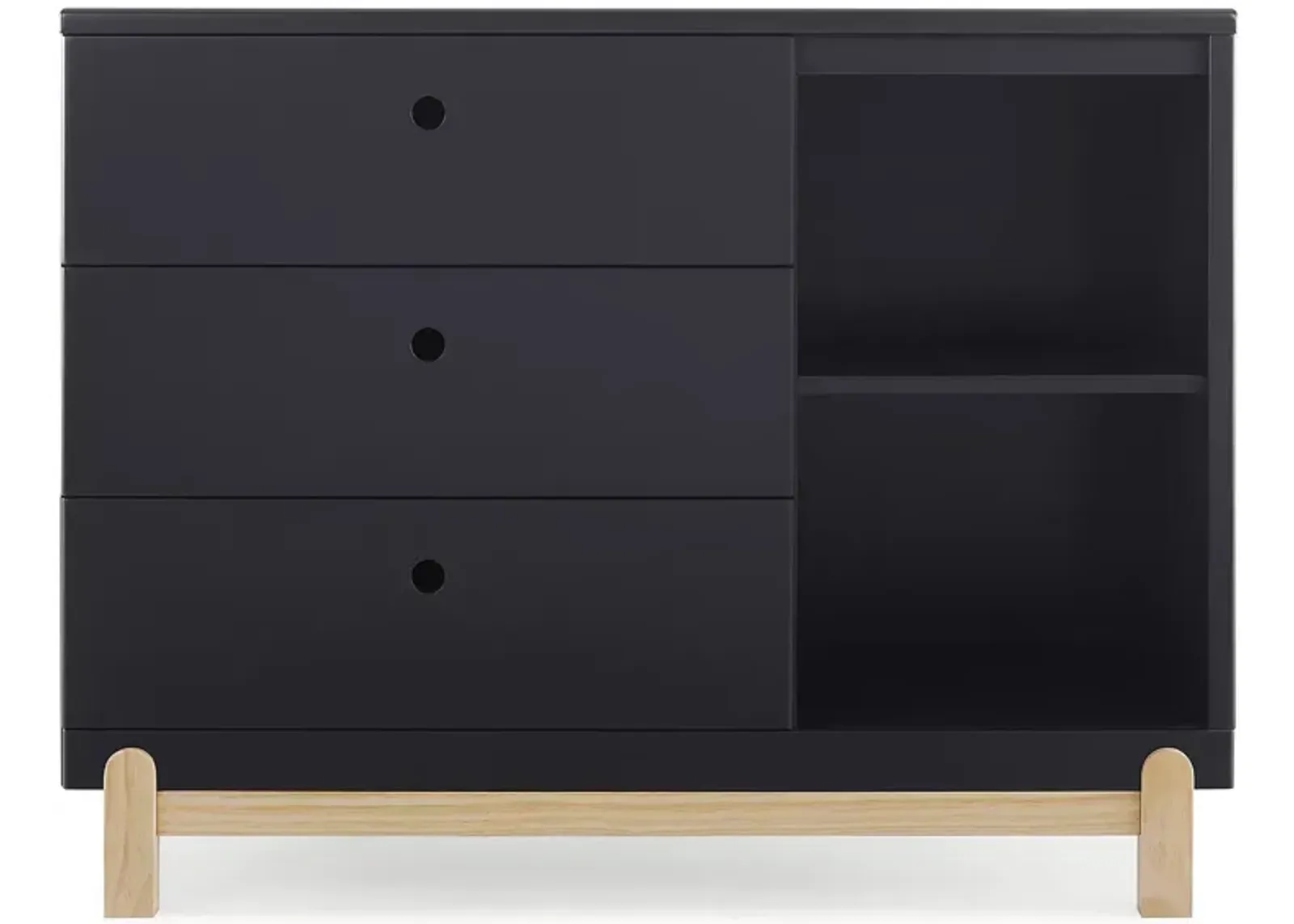 Delta Children Poppy 3 Drawer Dresser with Cubbies and Interlocking Drawers