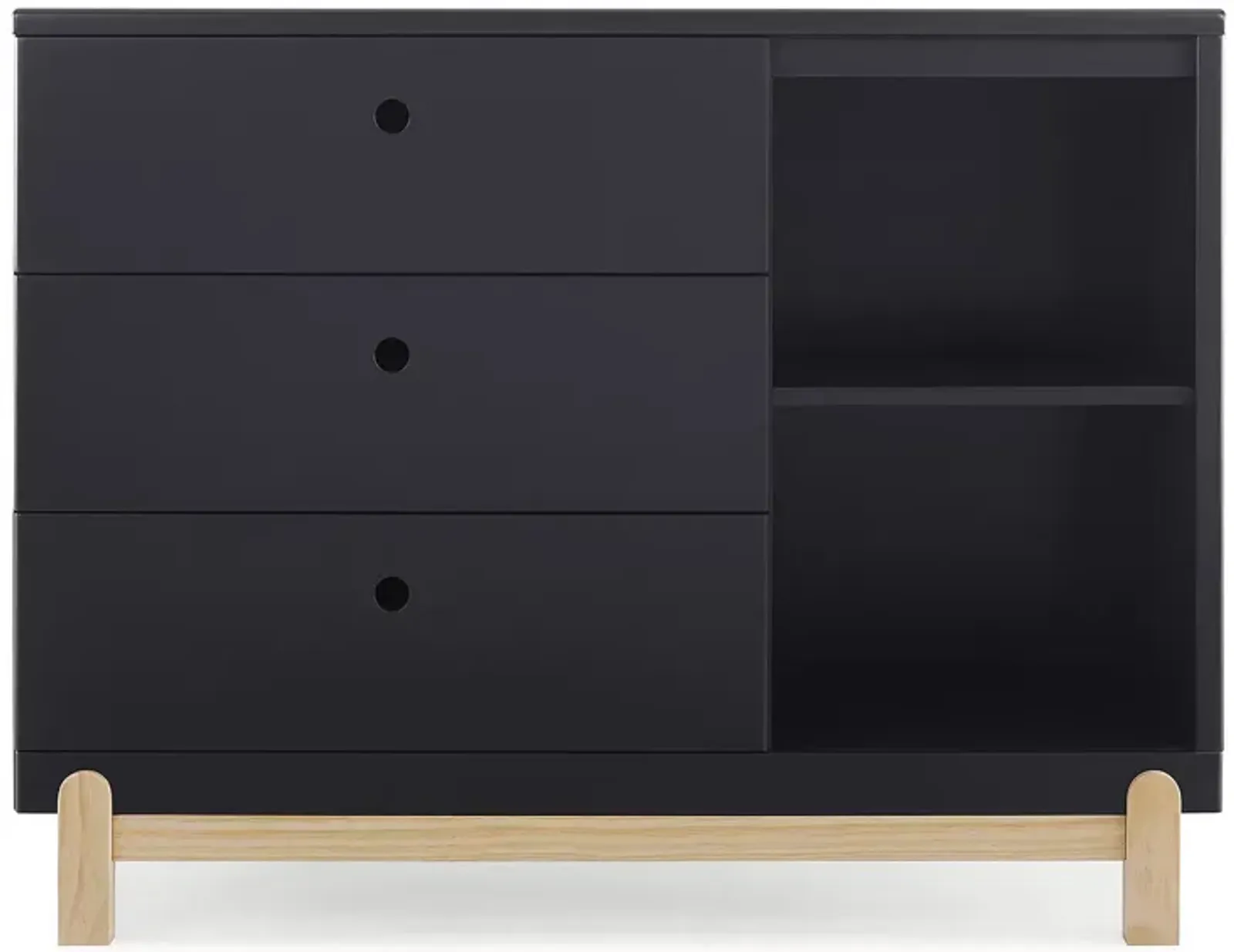 Delta Children Poppy 3 Drawer Dresser with Cubbies and Interlocking Drawers