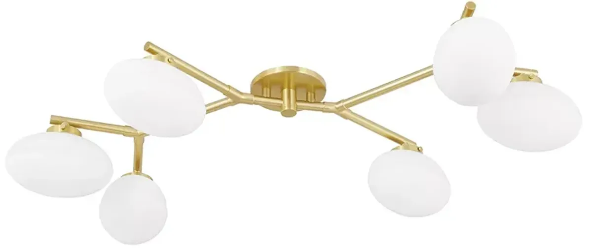 Hudson Valley Wagner Six Light Semi Flush