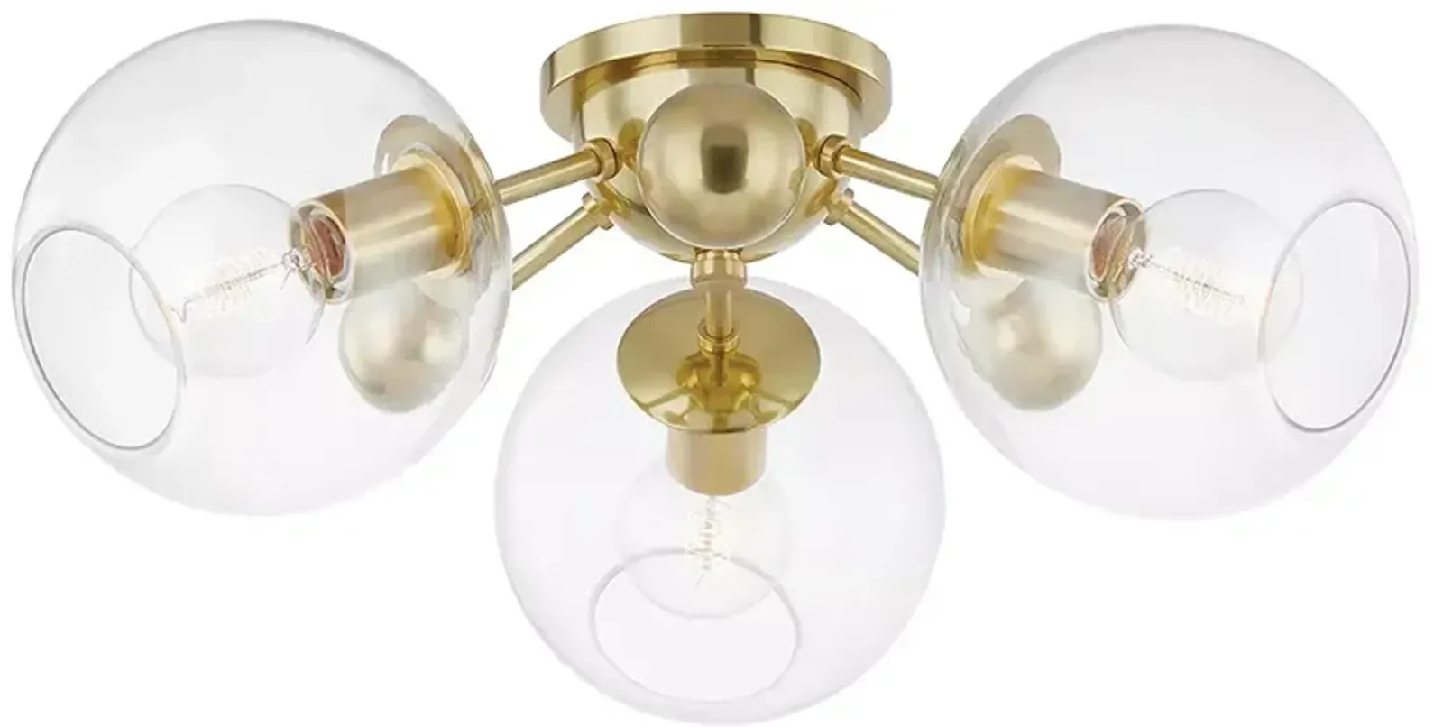 Hudson Valley Abbott Three Light Semi Flush