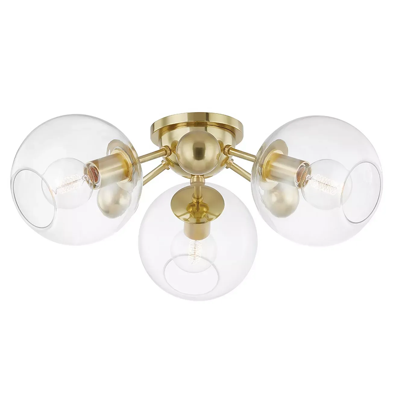 Hudson Valley Abbott Three Light Semi Flush