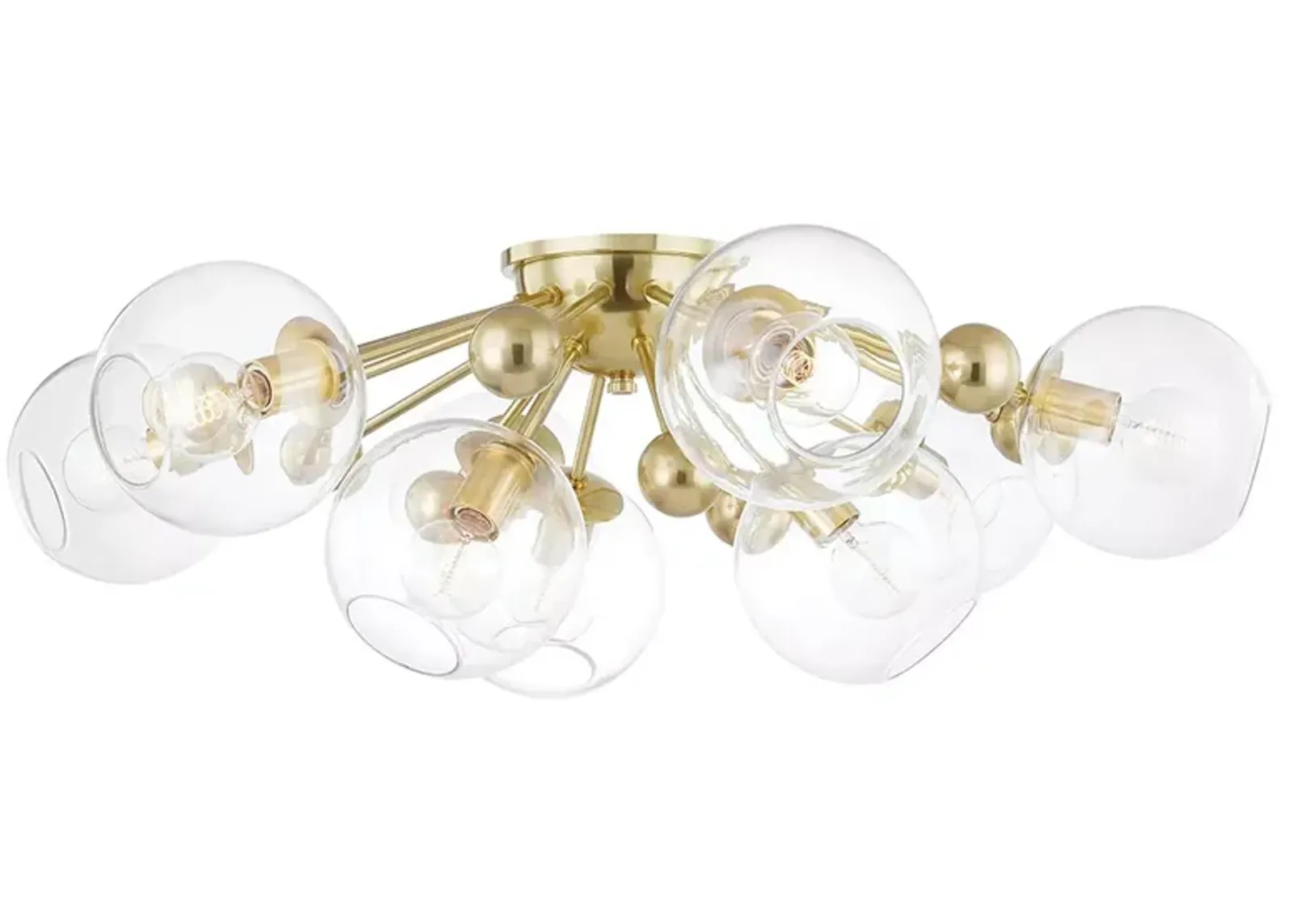 Hudson Valley Abbott Nine Light Semi Flush