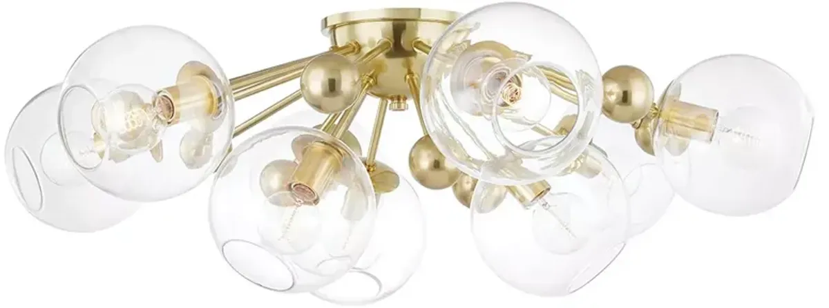 Hudson Valley Abbott Nine Light Semi Flush