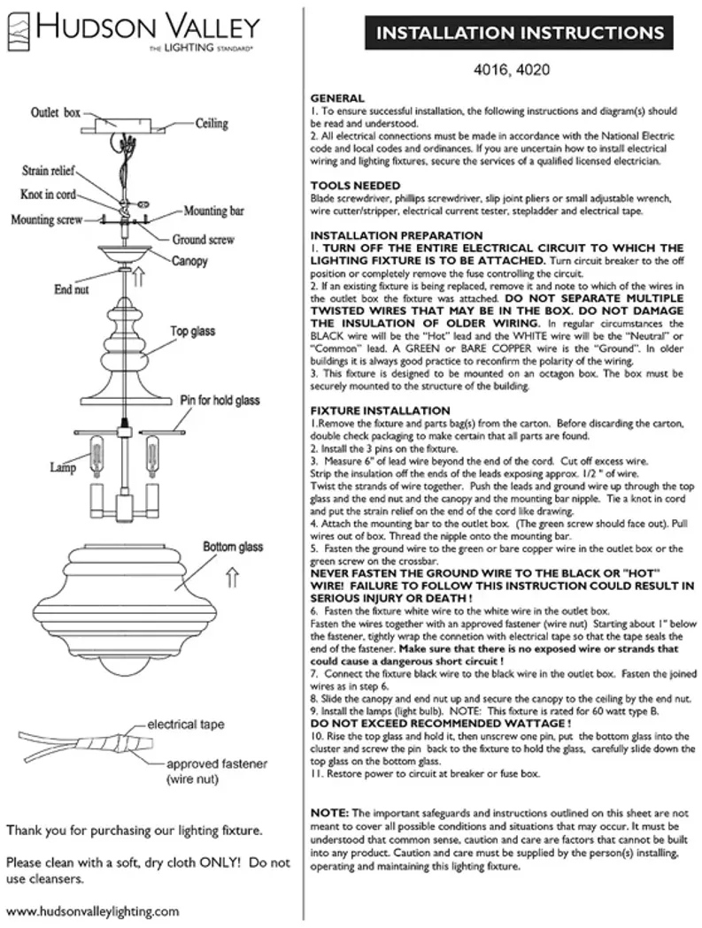 Hudson Valley Lighting Washington 4 Light Pendant