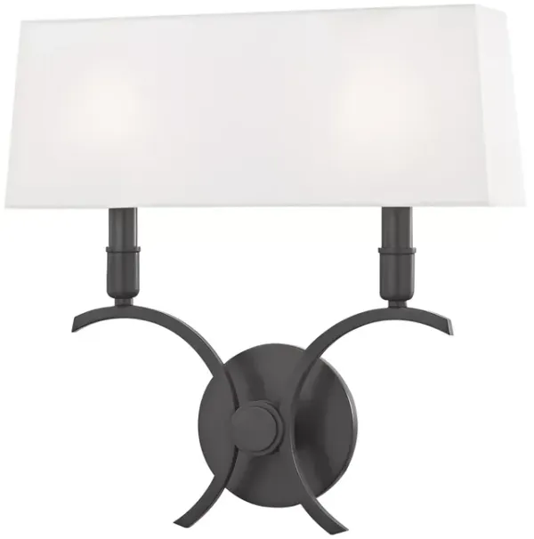 Hudson Valley Gwen Two Light Wall Sconce, Large