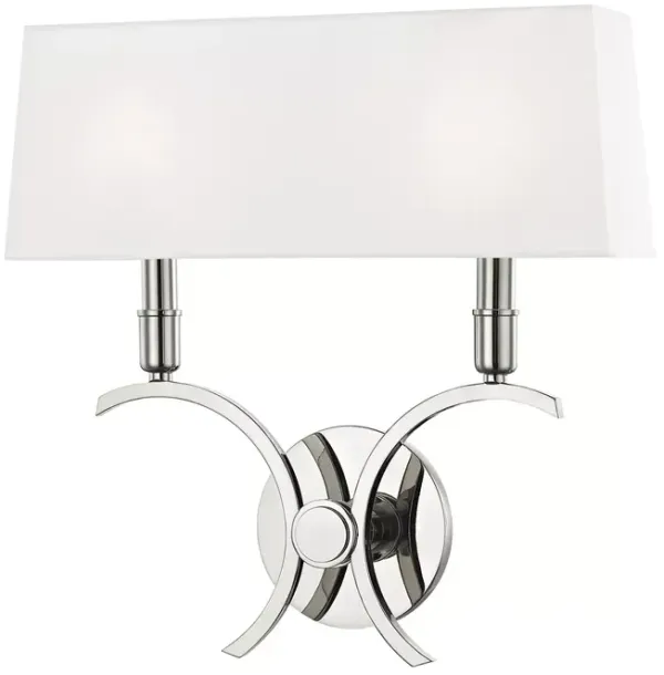 Hudson Valley Gwen Two Light Wall Sconce, Large