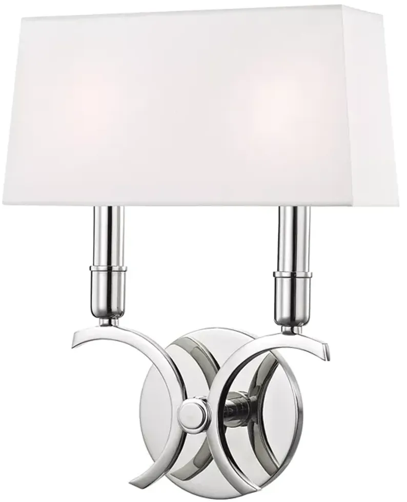 Hudson Valley Gwen 2 Light Wall Sconce, Small