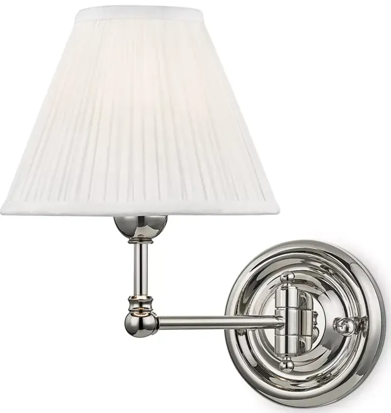 Hudson Valley Lighting Classic No.1 by Mark D. Sikes 1 Light Swing-Arm Wall Sconce