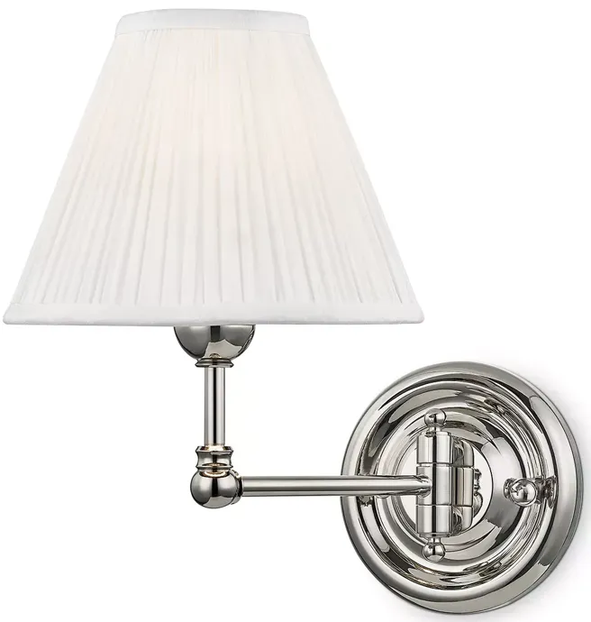 Hudson Valley Lighting Classic No.1 by Mark D. Sikes 1 Light Swing-Arm Wall Sconce