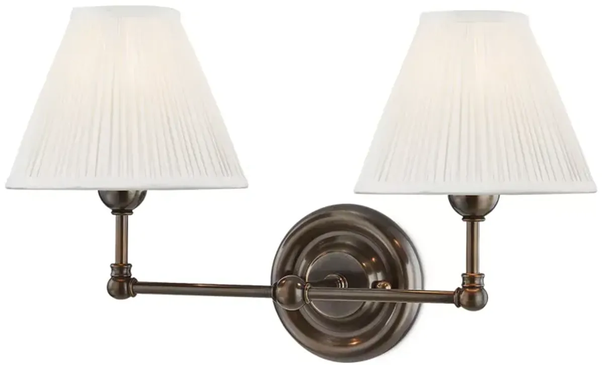 Hudson Valley Lighting Classic No.1 by Mark D. Sikes, Two-Light Wall Sconce