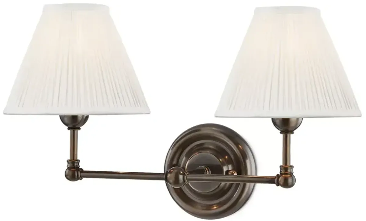 Hudson Valley Lighting Classic No.1 by Mark D. Sikes, Two-Light Wall Sconce