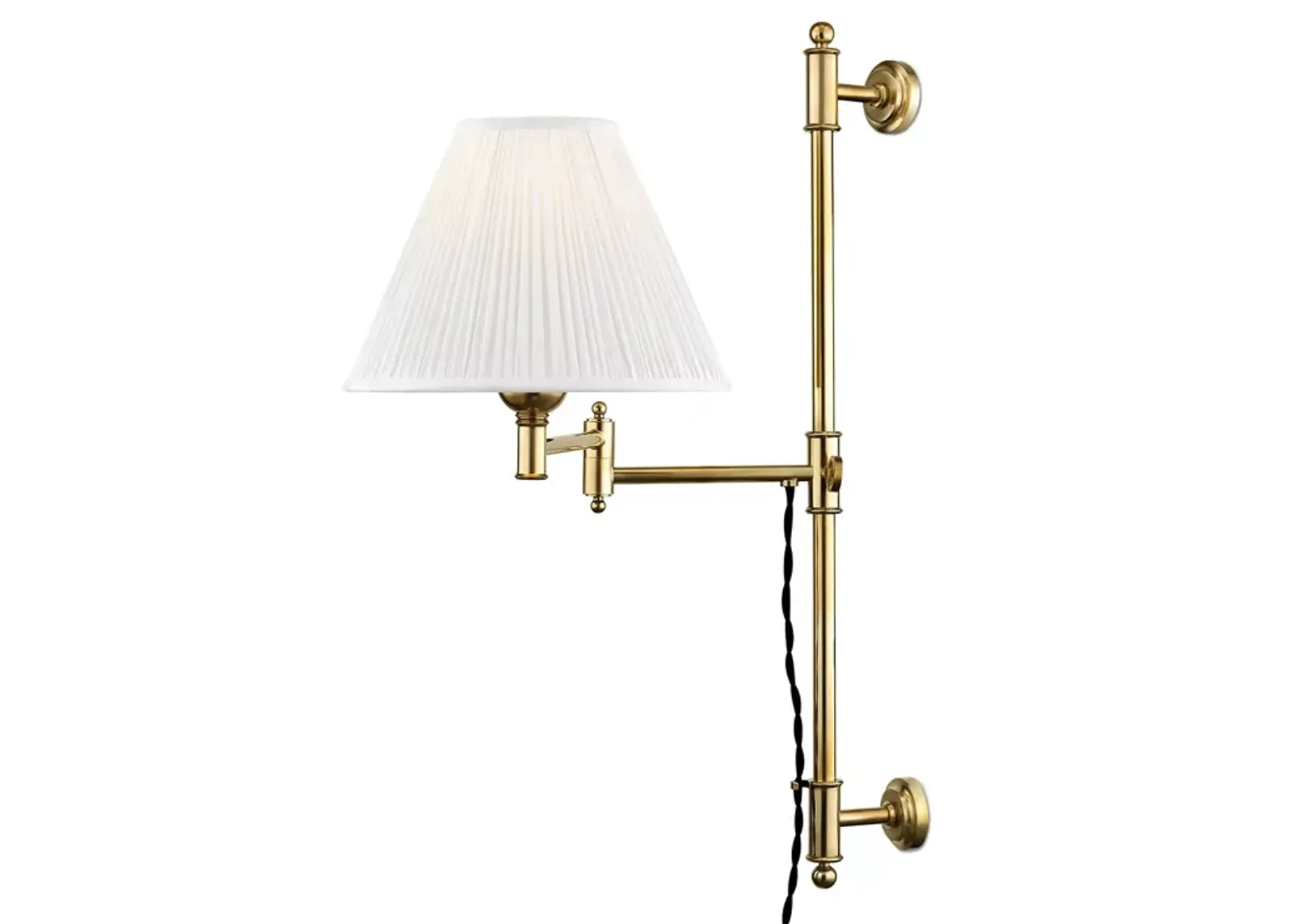 Hudson Valley Lighting Classic No.1 by Mark D. Sikes 1 Light Adjustable Swing-Arm Wall Sconce