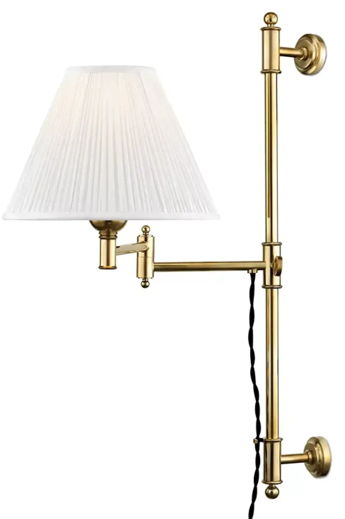 Hudson Valley Lighting Classic No.1 by Mark D. Sikes 1 Light Adjustable Swing-Arm Wall Sconce