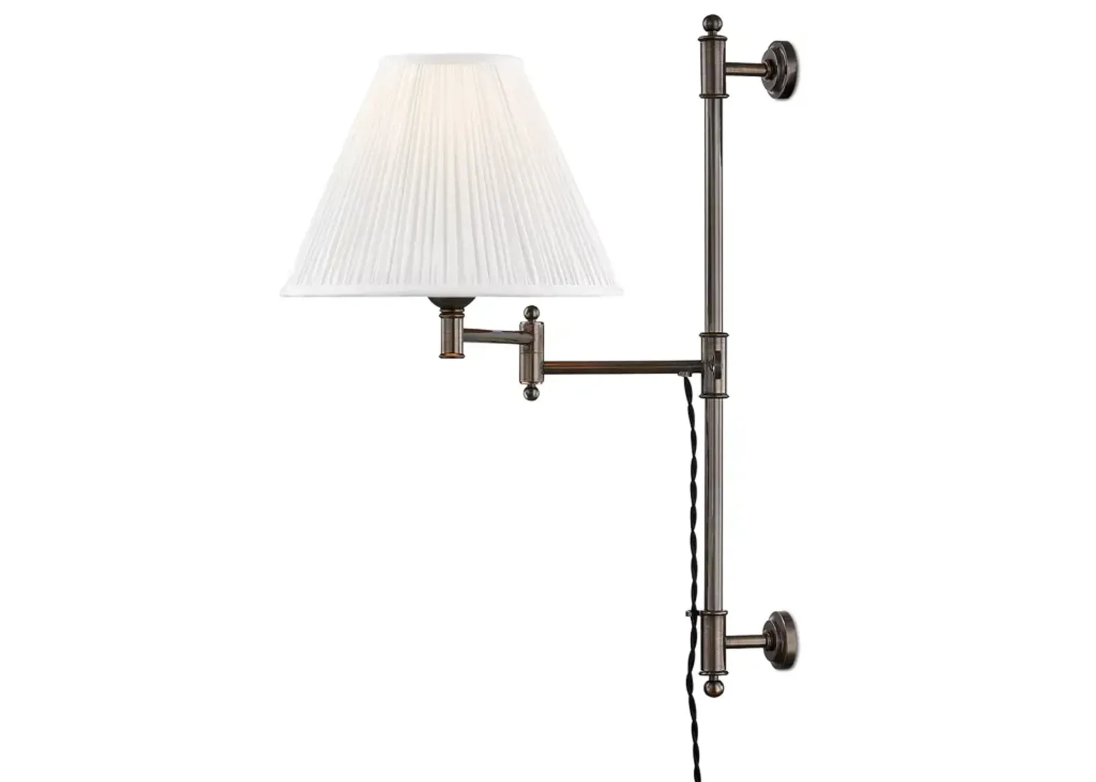 Hudson Valley Lighting Classic No.1 by Mark D. Sikes 1 Light Adjustable Swing-Arm Wall Sconce