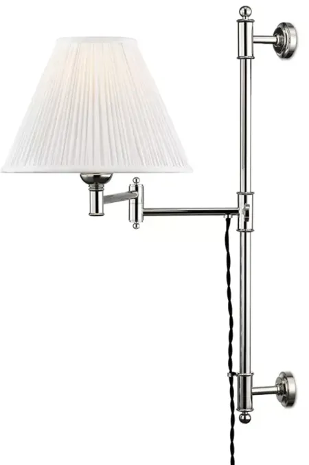 Hudson Valley Lighting Classic No.1 by Mark D. Sikes 1 Light Adjustable Swing-Arm Wall Sconce