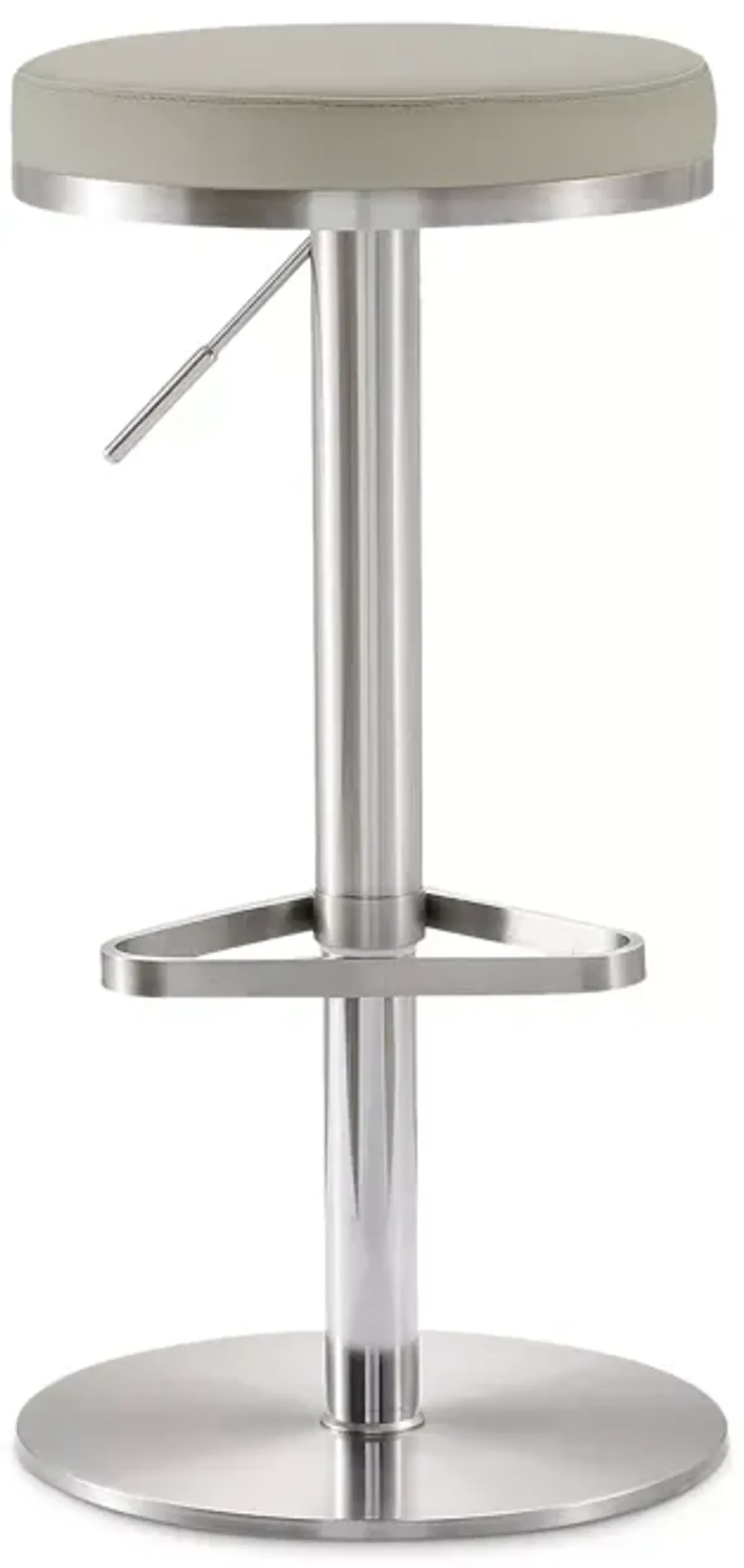 TOV Furniture Fano Light Gray Stainless Steel Barstool