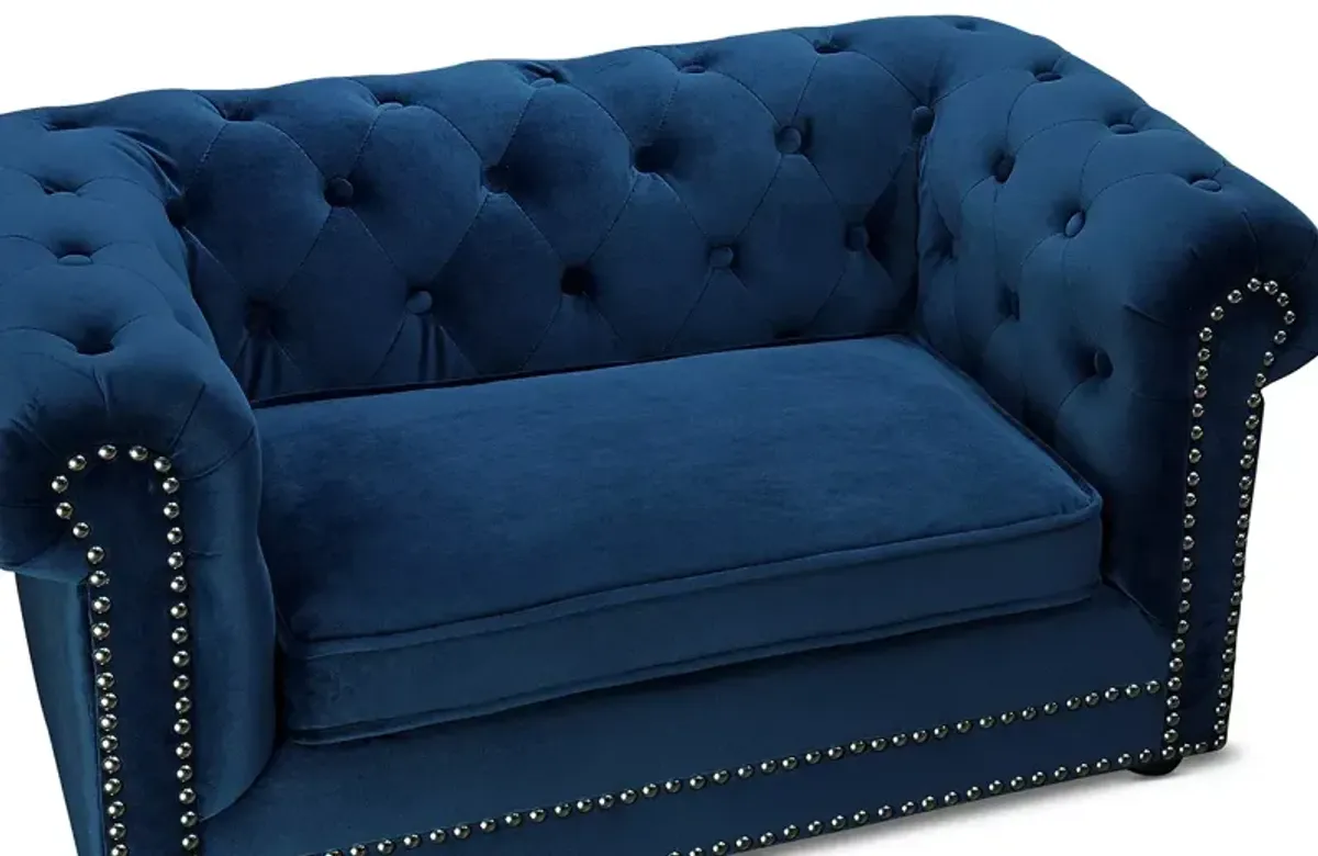 TOV Furniture Husky Navy Chesterfield Pet Bed