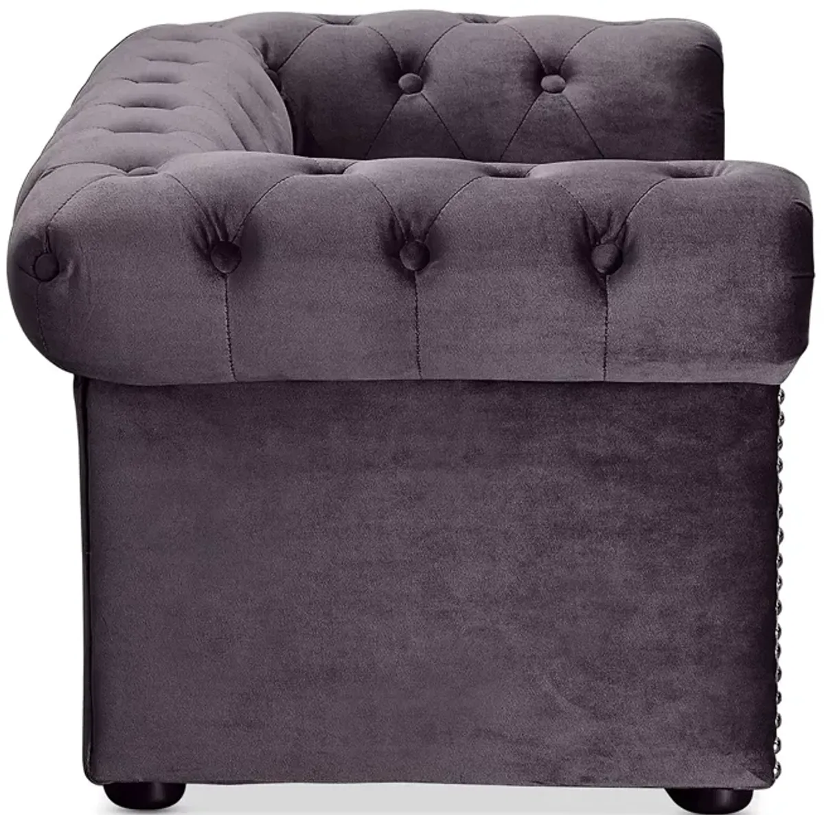 TOV Furniture Husky Gray Chesterfield Pet Bed