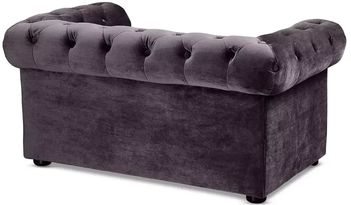 TOV Furniture Husky Gray Chesterfield Pet Bed