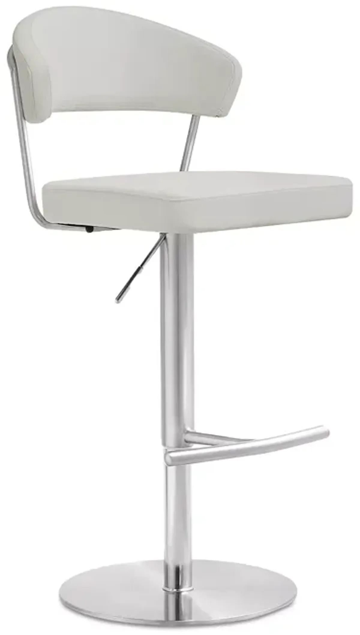 TOV Furniture Cosmo Light Gray Stainless Steel Barstool